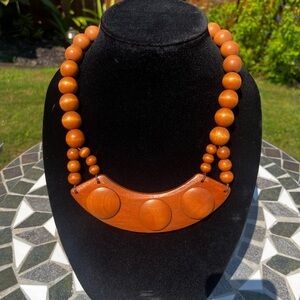 Chic Wooden Beaded Necklace